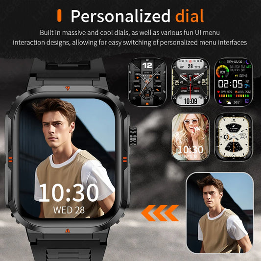 LIGE New Smart Watch For Men Women 2.01" HD Display Health Monitor Sport Fitness Watches AI Voice Bluetooth Call Smartwatch Men