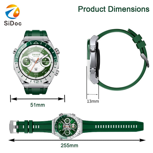 Military Smart Watches for Men 1.53"HD Fitness Watch 24/7 Heart Rate Sleep Monitor for Men Waterproof Smartwatch for Android iOS