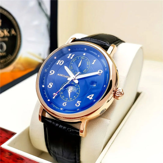 High-End Luxury Watch for Men, Mechanical Watch, Fully Automatic, Skeleton Design, Fashionable Business Casual, Niche, Versatile, Stylish, Trendy Men's Wristwatch, Best-Selling Watch, Top Choice for Men's Gifts, Brand-Name Wa
